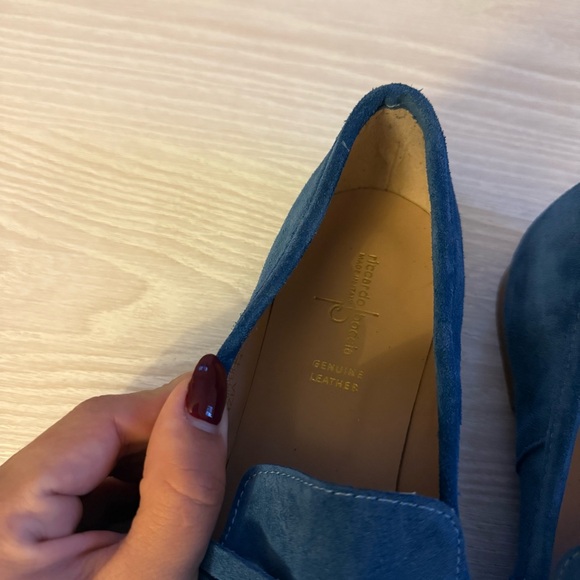Riccardo Boccia Blue Suede Loafers Size 42 - Picture 3 of 5